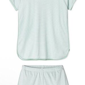 Women's Light Green Striped Lake Pajama Set